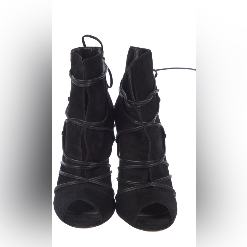 Gianvito Rossi Trim embellishment lace up booties - Picture 2 of 8